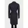 Wrap coat made of wool and cashmere