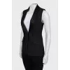 Black waistcoat with satin lapels