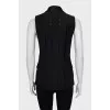 Black waistcoat with satin lapels
