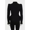 Fitted jacket with accent shoulders