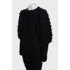 Cropped sweater with voluminous sleeves