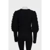 Cropped sweater with voluminous sleeves