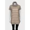 Quilted vest with a high neck