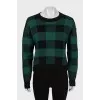 Checkered cashmere sweater