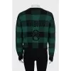 Checkered cashmere sweater