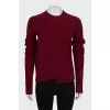 Burgundy Ribbed Sweater
