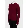 Burgundy Ribbed Sweater
