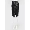 Leather pencil skirt
