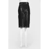 Leather pencil skirt