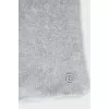 Gray scarf with long pile