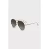Aviator sunglasses with gold frame