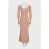 V-neck ribbed dress