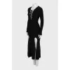 Ribbed dress with lacing