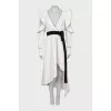Black and white wrap dress