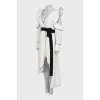 Black and white wrap dress