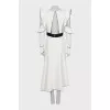 Black and white wrap dress