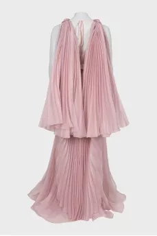 Pleated Maxi Dress With Tag