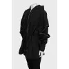Fitted jacket with tag
