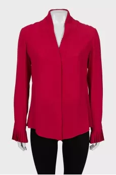 Fitted silk blouse