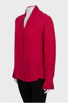 Fitted silk blouse