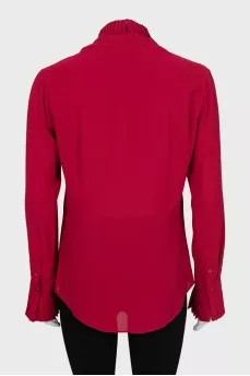 Fitted silk blouse