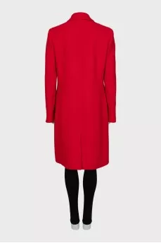 Red double-breasted coat
