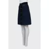 A-line skirt with suede inserts