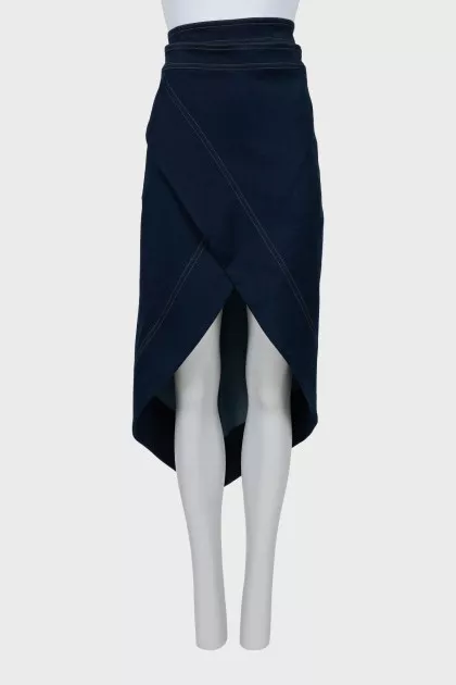 Asymmetrical Denim Skirt