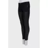 Skinny jeans with leather inserts