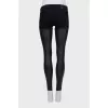 Skinny jeans with leather inserts