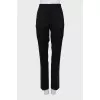 Black wool trousers