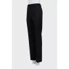 Black wool trousers