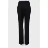 Black wool trousers