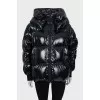 Quilted down jacket in dark blue