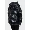 Quilted down jacket in dark blue