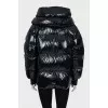 Quilted down jacket in dark blue