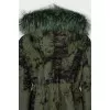 Wool parka with fox fur