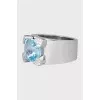 White gold ring with diamonds
