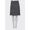 Tweed sequin skirt
