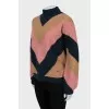 Printed turtleneck sweater