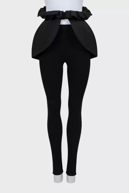Black peplum with frills