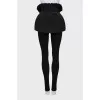 Black peplum with frills
