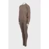 Knitted suit made of wool and alpaca