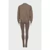 Knitted suit made of wool and alpaca