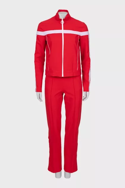 Red tracksuit with stripes