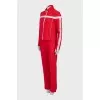 Red tracksuit with stripes