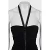 Mini Dress with Draped Zip