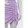 Dress with draping decorated with rhinestones