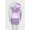Dress with draping decorated with rhinestones