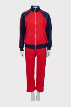 Two-tone tracksuit with tag